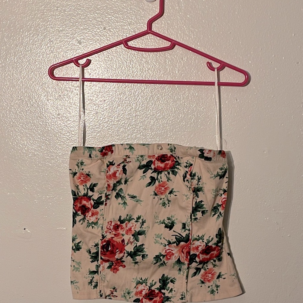 Floral Halter Tube Top (S)